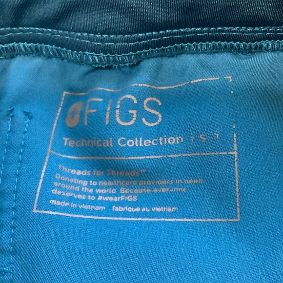 Figs Teal Technical Joggers Flawed sz S/T - Picture 3 of 6